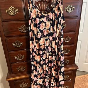 Old Navy Floral Maxi Dress - Navy and Pink